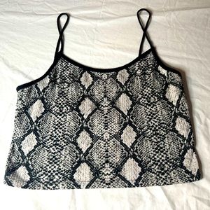 Snake print crop top